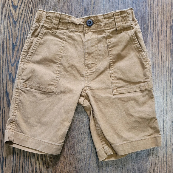 Wonder Nation Orange Tan Flat Front Khaki Shorts Size Boys 8 - Picture 1 of 4
